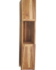 14" Brown Wood Shaker Style Double Door Linen Cabinet