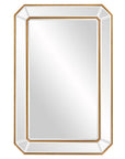 Recatngle Gold Leaf Mirror With Angled Corners Frame