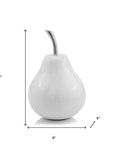 White Medium Pear Shaped Aluminum Accent Home Decor