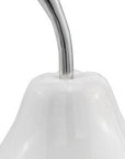 White Medium Pear Shaped Aluminum Accent Home Decor