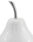 White Medium Pear Shaped Aluminum Accent Home Decor