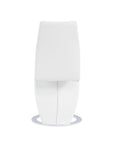 Set of Two White and Silver Upholstered Faux Leather Dining Parsons Chairs
