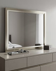 36" Silver Framed Dresser Mount Mirror
