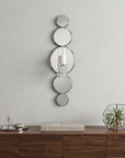 Silver and Clear Modern Bling Mirrored Wall Sconce