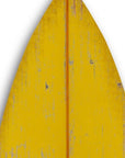 76" X 18" Yellow Wood Hanging Dimensional Sculpture
