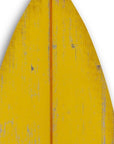 76" X 18" Yellow Wood Hanging Dimensional Sculpture