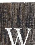 5' Rustic Black And White Front Porch Welcome Sign