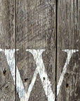 5' Rustic Dark Gray and White Wood Porch Welcome Sign