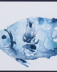Set Of 2 Blue Watercolor Fish A Framed Art