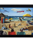 9" X 11" Dog Days Of Summer Black Framed Beach Wall Art