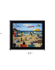 9" X 11" Dog Days Of Summer Black Framed Beach Wall Art