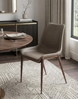 Set Of Two Walnut Solid Back Dining Chairs