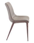 Set Of Two Walnut Solid Back Dining Chairs