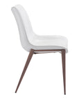Set Of Two Walnut Solid Back Dining Chairs