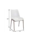 Set Of Two Walnut Solid Back Dining Chairs