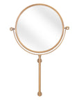 Gold Round Wall Mount Mirror