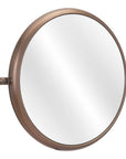 Industrial Gold Round Mirror