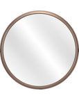 Industrial Gold Round Mirror
