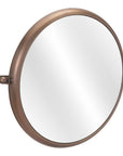 Industrial Gold Round Mirror