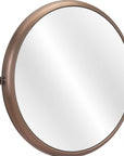 Industrial Gold Round Mirror