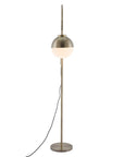69" Bronze Steel Floor Lamp With Bronze Steel Globe Shade