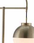 69" Bronze Steel Floor Lamp With Bronze Steel Globe Shade