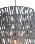 Gray Woven Sky Zig Zag Ceiling Lamp