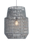 Gray Woven Sky Zig Zag Ceiling Lamp