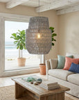 Gray Woven Sky Zig Zag Ceiling Lamp