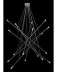 Silver Multi Light Metal Dimmable Chandelier