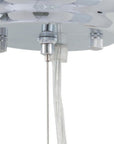 Silver Lantern Metal Chandelier With Silver Shades