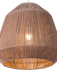 Brown Woven Paper String Hanging Pendent Lamp