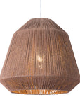 Brown Woven Paper String Hanging Pendent Lamp