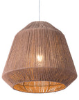 Brown Woven Paper String Hanging Pendent Lamp