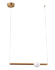 Gold And White Kitchen Island Metal LED Chandelier