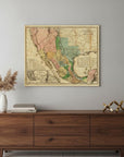Vintage 1862 Civil War Map Unframed Print Wall Art