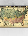 Vintage 1862 Civil War Map Unframed Print Wall Art
