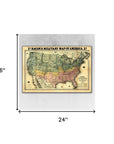Vintage 1862 Civil War Map Unframed Print Wall Art