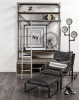 Set of Two Matte Black Industrial Cog Bookends