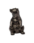 Set of Two Gray Resin Bear Decorative Bookends