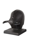 Set of Two 6" Black Metal Bull Decorative Bookends