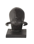 Set of Two 6" Black Metal Bull Decorative Bookends