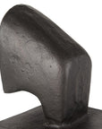 Set of Two 6" Black Metal Bull Decorative Bookends