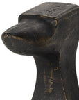 Set of Two 6" Black And Gold Polyresin Decorative Bookends