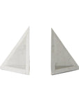 Set of Two White Marble Decorative Bookends