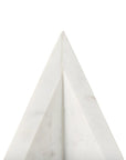 Set of Two White Marble Decorative Bookends