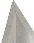 Set of Two White Marble Decorative Bookends