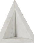 Set of Two White Marble Decorative Bookends