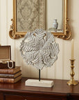 Petite Wood And Metal Floral Decor Piece