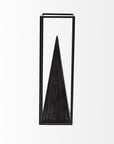 Black Metal Framed Pyramid Sculpture